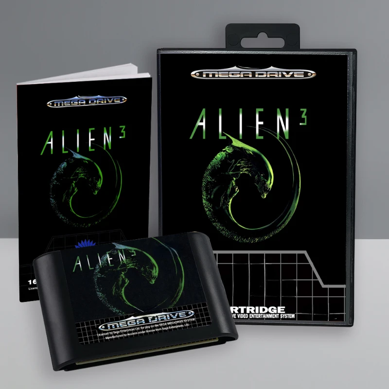 

Alien 3 16 Bit MD Game Card with Box Manual for Sega Megadrive Genesis Video Game Console Cartridge