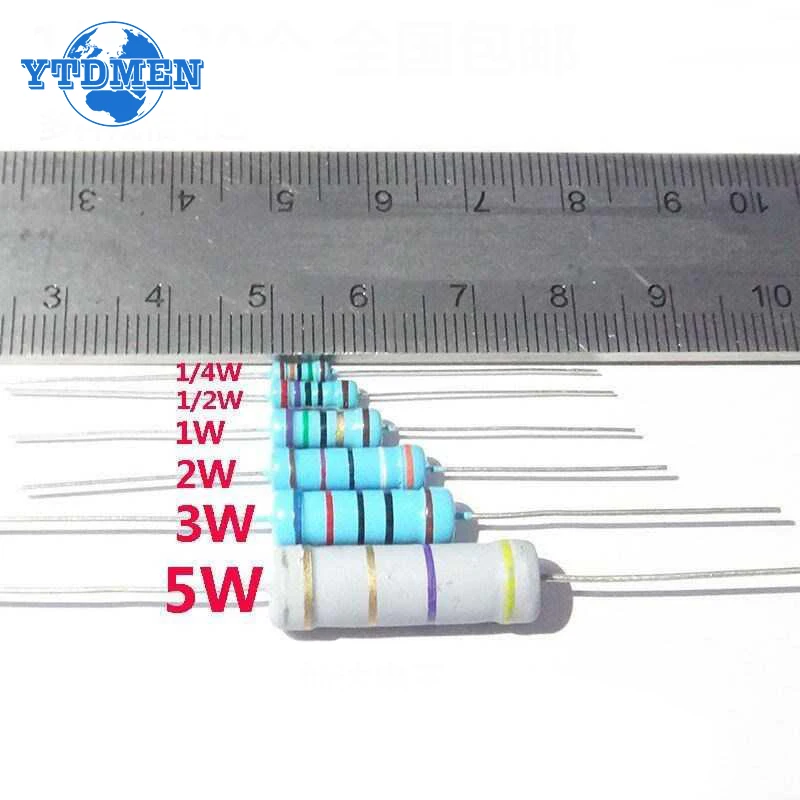 300PCS 1 Ohm-3M 0.5W Resistor Assortment Set Carbon Film Resistors DIY Resistance Assorted Kit 470R 560R 2.7K 4.7K 5.6K 6.8K 10K