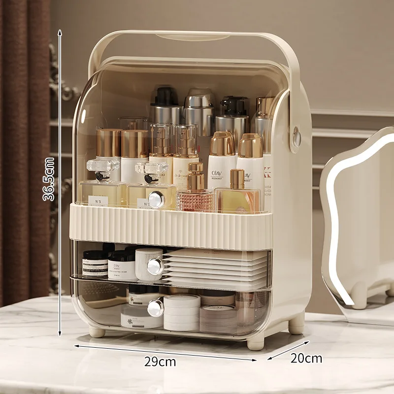 Household Bedroom Cosmetics Storage Box Drawer Mask Lipstick Skin Care Products Dustproof Large Capacity Organizing Storage Box 6