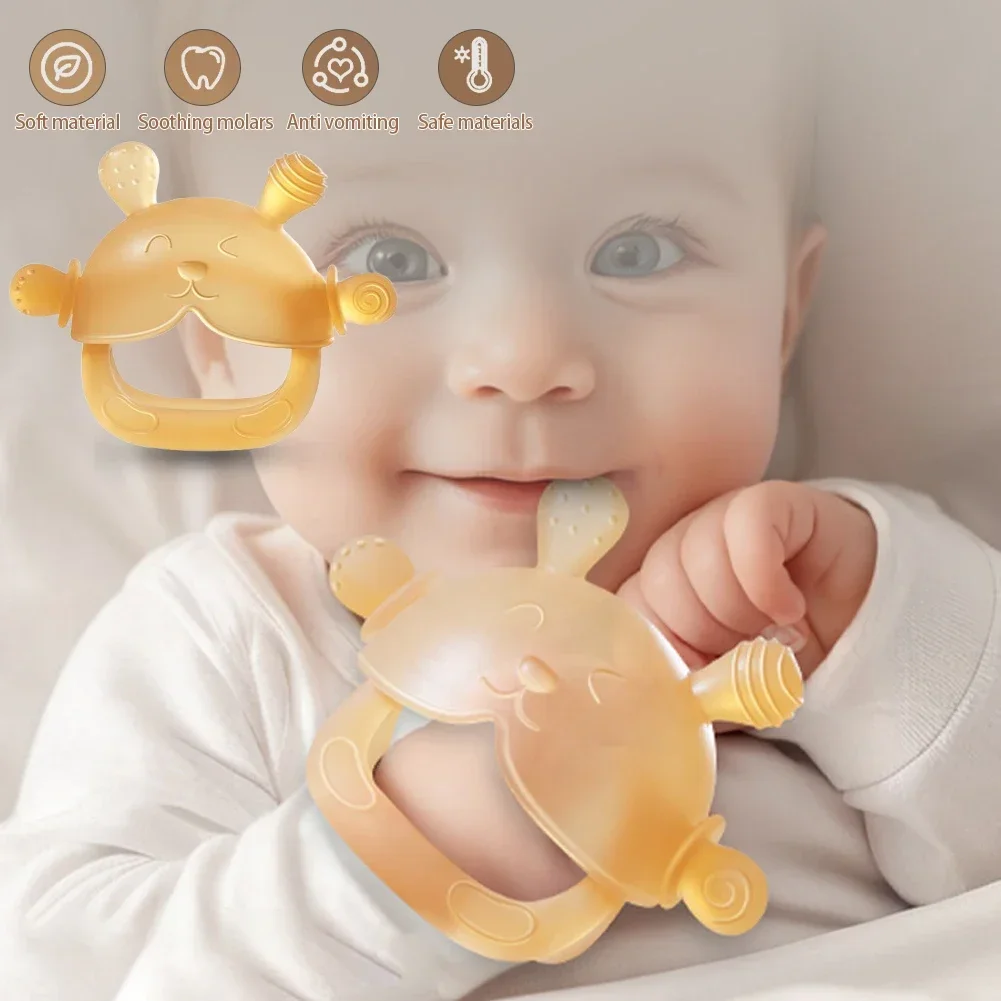 1Pcs BPA Free Silicone Anti Drop Wrist Hand Teether Dental Care Gums Anti-eating Baby Teether Gloves Hand Molar Baby Accessories