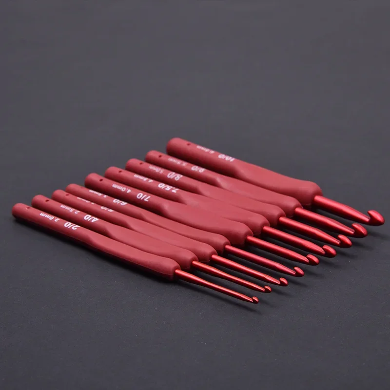 Crochet Hooks Crochet Needles Crochet Kit Weaving Tools Crochet DIY handmade weaving tool aluminum oxide crochet wool needle bag silicone anti slip crochet