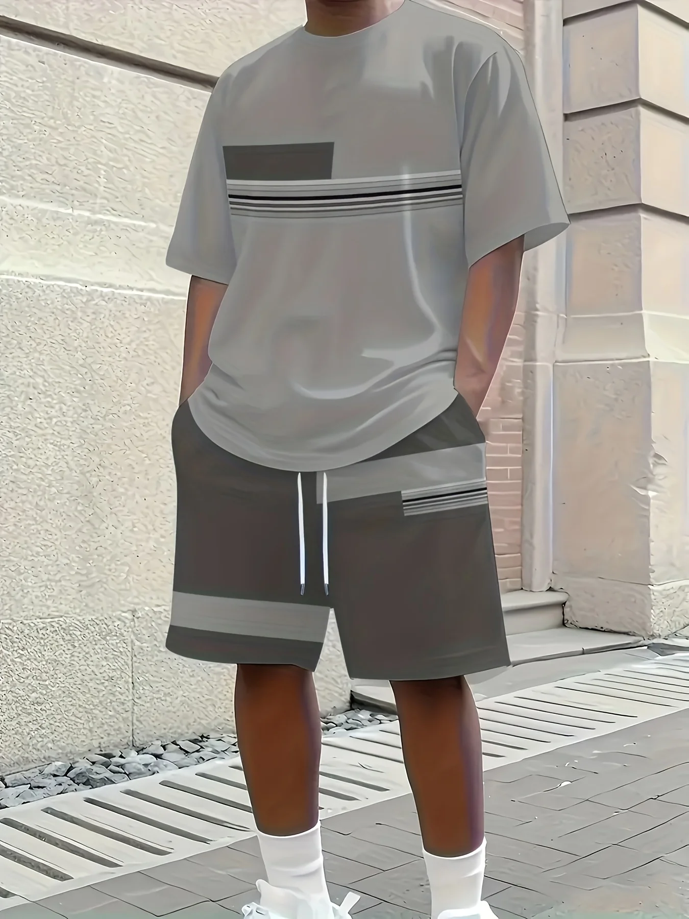 Summer 2025 Bestseller Men's short-sleeved suit Breathable casual and fashionable 3D printed outdoor streetwear Sb13fd99decd74229bf2e26ffb788ca11Z