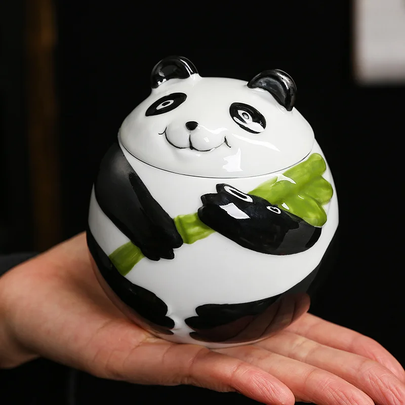 

Mini Panda Shaped Ceramic Pet Urns Personalised Pet Urns Cremation Puppy Funeral Box Memorials Pet Ashes Storage Pet Supplies