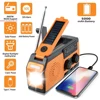 10000mAh Emergency Solar Power Radio USB Charging Hand Crank Radio FM AM WB NOAA Weather Radio with LED Flashlight Power Bank 1