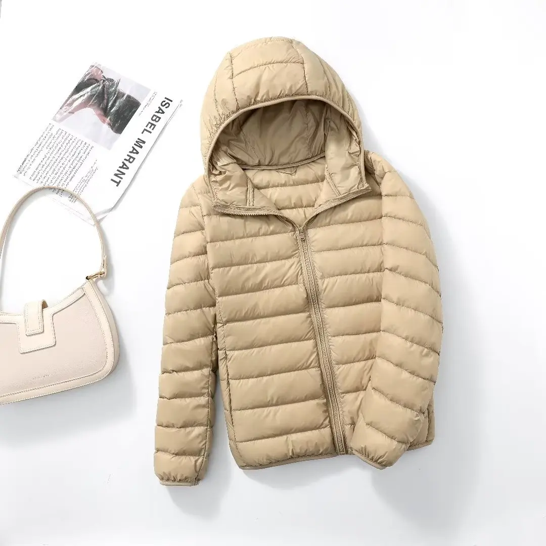 Women's Ultra Lightweight Packable Hooded Down Jacket - Available in 15 Vibrant Colors, Plus Sizes