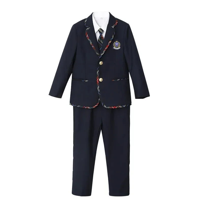 Children's School Uniform Suit Spring and Autumn British Style Kindergarten Dress Primary School Performance Dress Suit