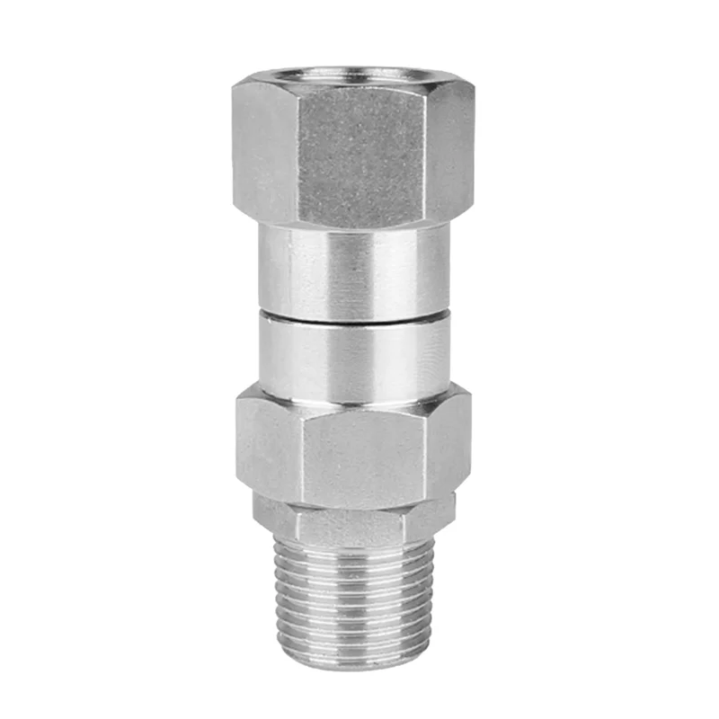 High Pressure Washer Swivel Joint 3/8 Inch Pressure Washer Hose Fittings 360 Degree Rotation Connector Car Washing