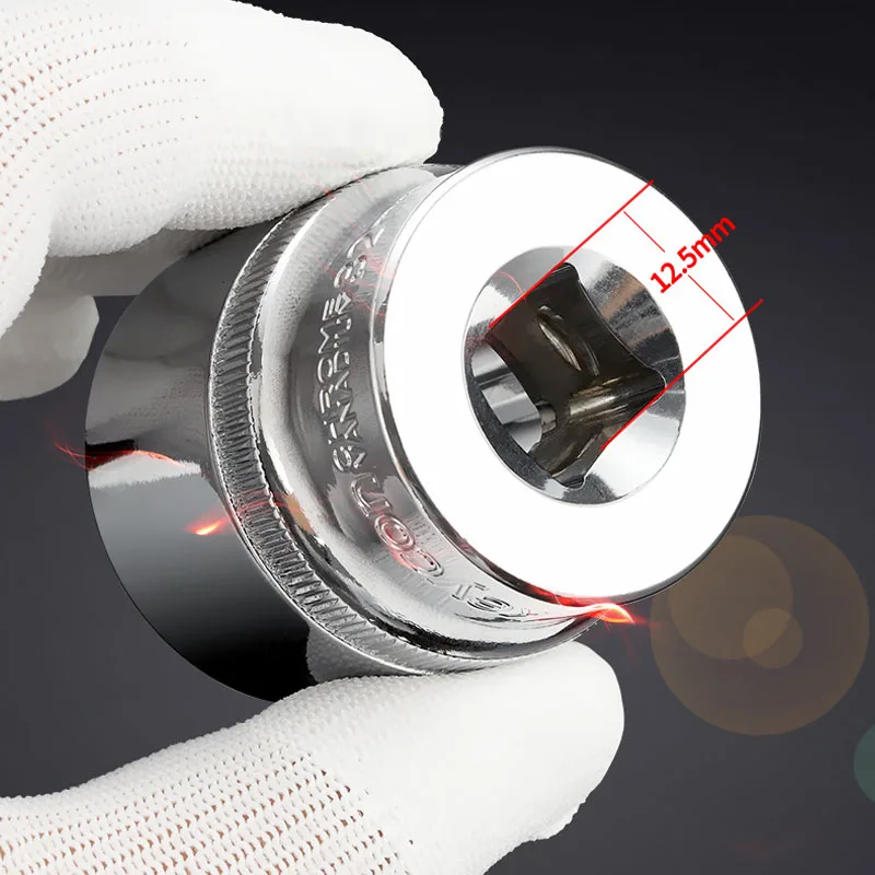 1/2 Pollici Drive 12 Punti Chiave Testa CR-V Specchio In Lega Antiruggine Chiave A Cricchetto Presa 8-36mm Presa Torx Corta Per La Rimozione Delle Dadi - Foto 13