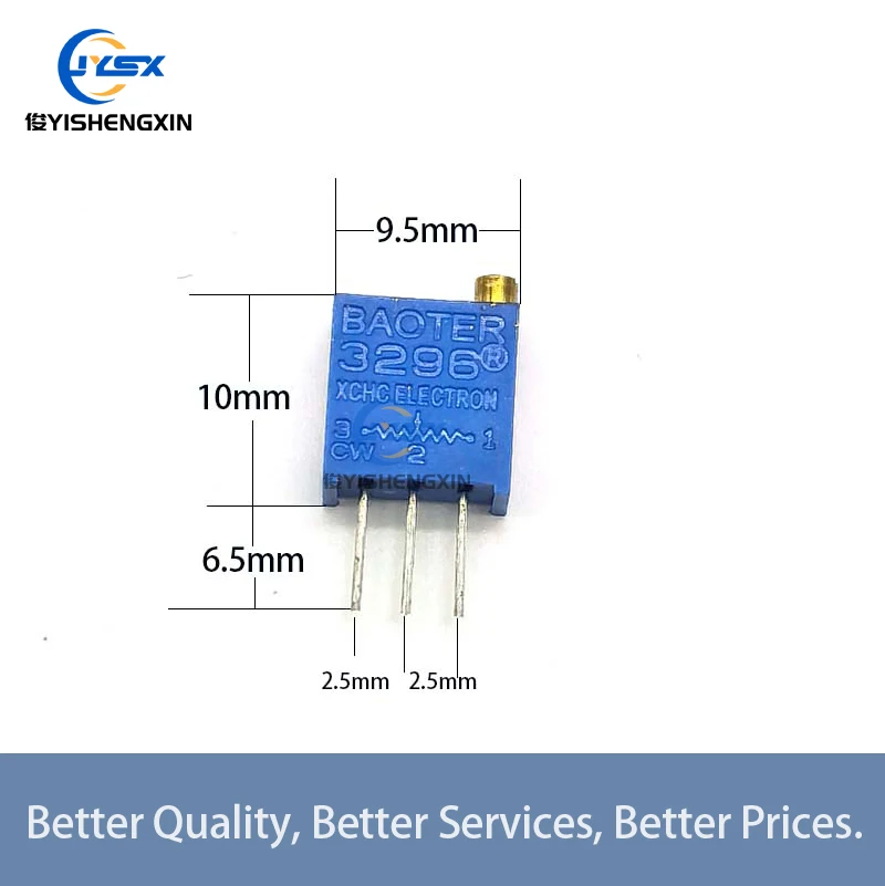 3296 potentiometer Kit High Precision 3296W Variable Resistor 100R-1M 200R 500R 1k 2k 5K 10K 20K 50K 100K 200k 500k 5PCS multiturn potentiometer linear potentiometer rotary potentiometer potentiometer kit trimmer potentiometer adjustable resistor electronic components