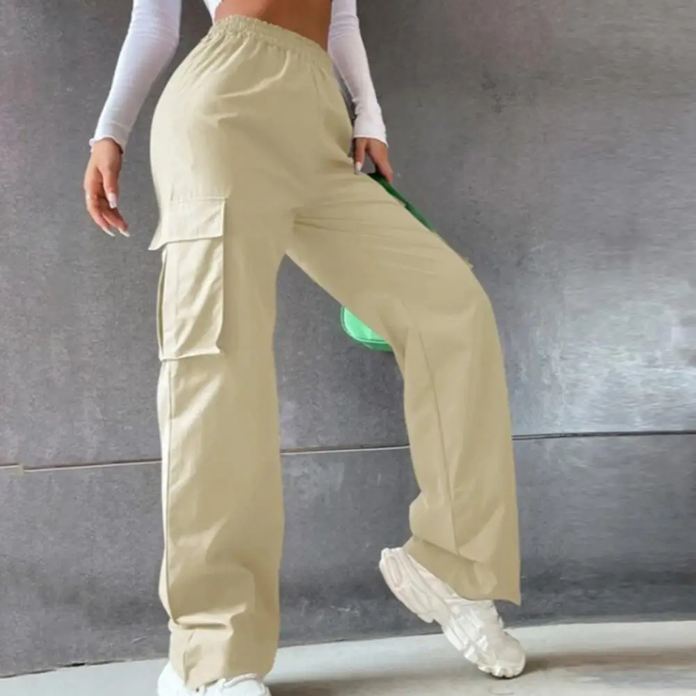 

Y2K Women Vintage Streetwear Techwear Cargo Korean Harajuku Parachute Pants Beige Sweatpants Wide Leg Joggers Trousers Clothes