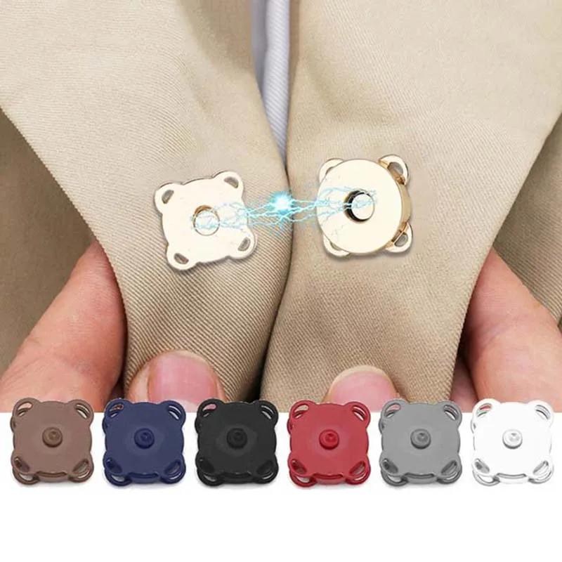 

10/14/18mm Magnetic Buttons DIY Magnetic Snaps Purse Clasp Closures Metal Invisible Wallet Button Bag Accessories Craft Buckle