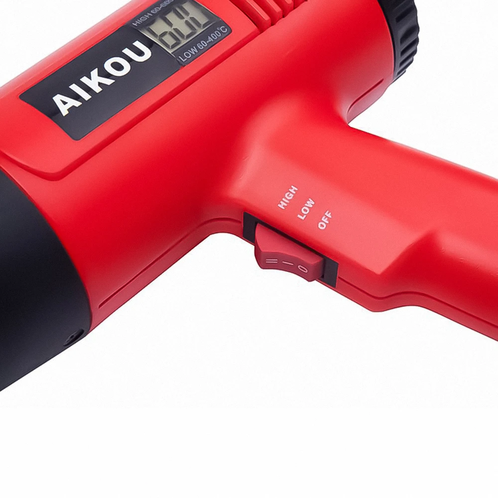 AC 110V 220V Industrial Heat Gun Electric Heat Blower Dryer High Power Hot Welding Temperature Adjustable LED Digital Display 5