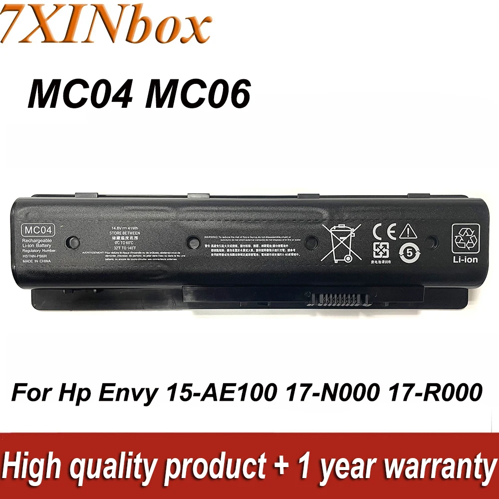 

New MC06 MC04 Laptop Battery 14.8V 41Wh For HP ENVY 17-N000 17T-N100 M7-N109DX 15-AE100 17-R000 17-R100 17-R200 17-N000NA Series