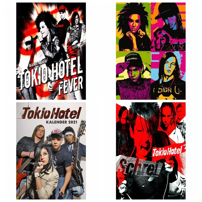 Febbre Pop Rock Toyio Hotel Band Tour Schrei Vintage Creatività Album Poster Canvas Wall Art Painting