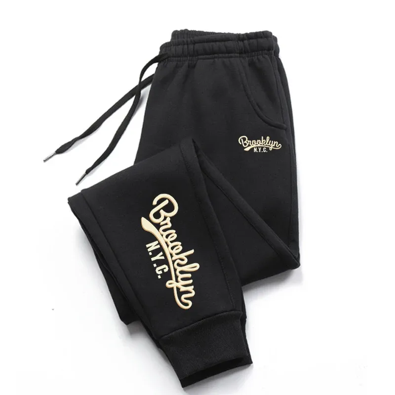 Men Women BROOKLYN Printed Pants Spring Autumn Long Trousers Casual Sport Jogging Sweatpants Harajuku Streetwear