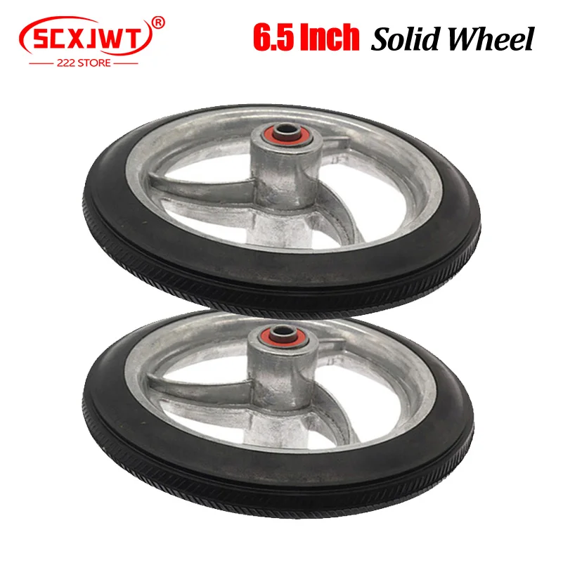 Sostituzione Del Cerchione In Alluminio Con Ruota Solida Da 6.5 Pollici Per Carrello Per Rotelle Per Scooter Anziani E Altro