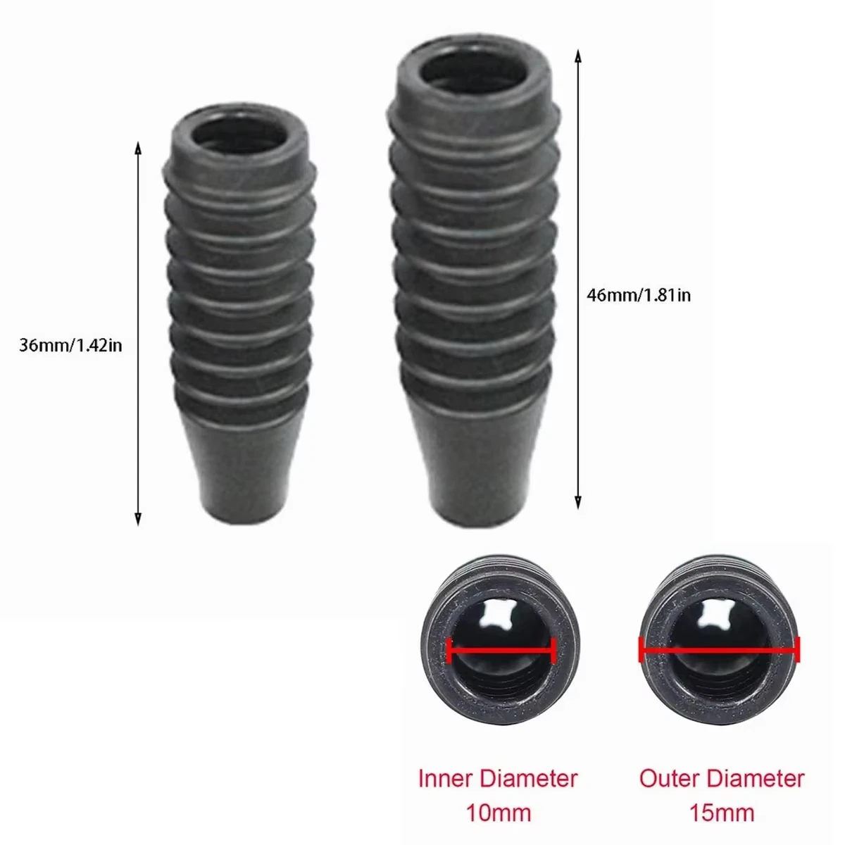 Set de 4 Pneus en Caoutchouc pour Voiture RC 36mm/46mm