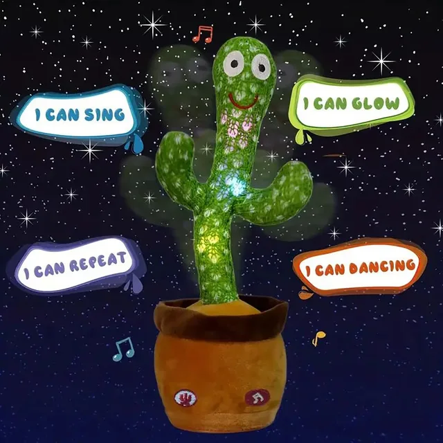 Jouet en peluche électronique, décoration de la maison pour enfants, cadeaux de noël, jouets de Cactus parlant dansant pour bébés garçons et filles, 1 pièce 2