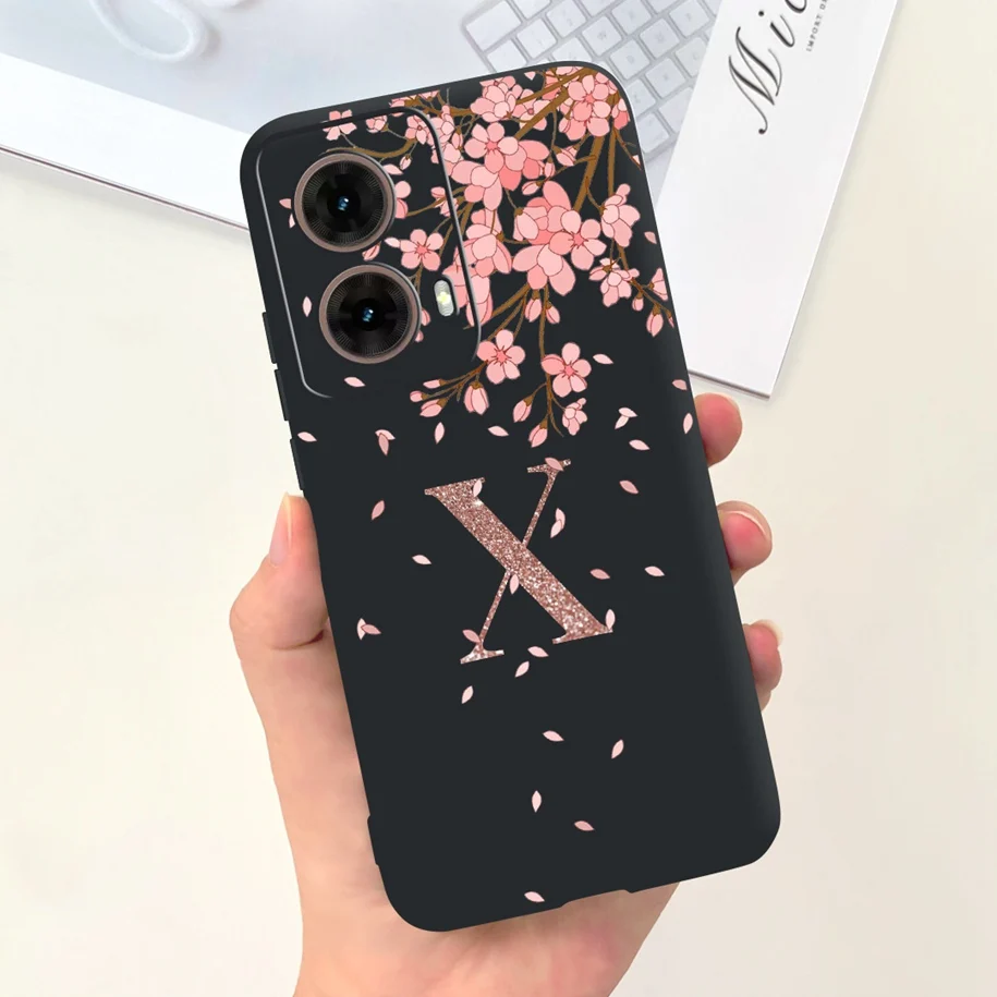 Luxury Initial Letters Soft Silicone Protective Case - Shockproof Bumper Cover