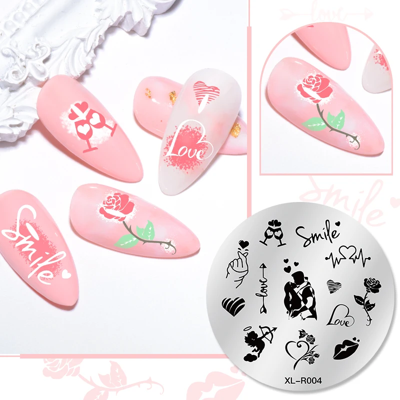Description Picture 4 of item1PC Flower Leaves Line Geometric Stamping Plates Abstract Lady Face Nail Stamp Templates Printing Stencil Nail Art Decoration