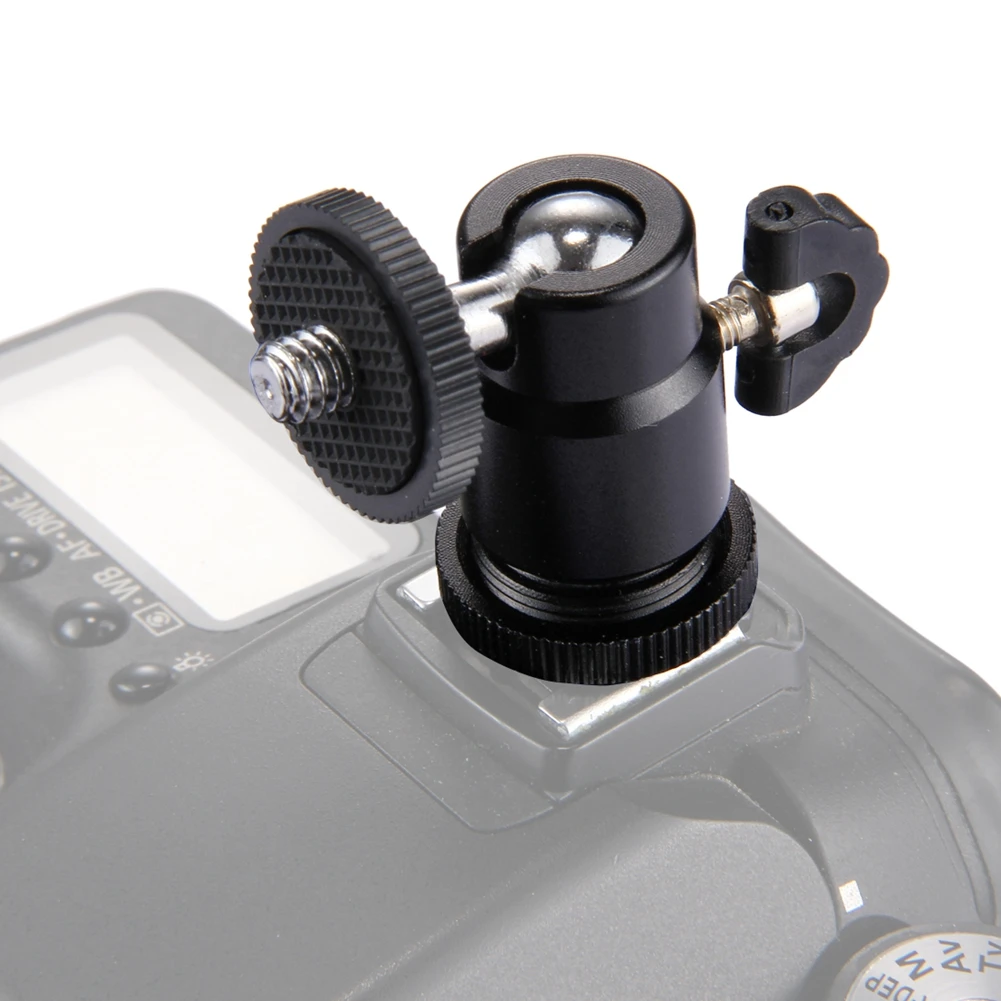Camera Accessories 1/4 Hot Shoe Adapter Cradle Ball Head with Lock for Camera Tripod LED Light Flash Bracket Holder Mount