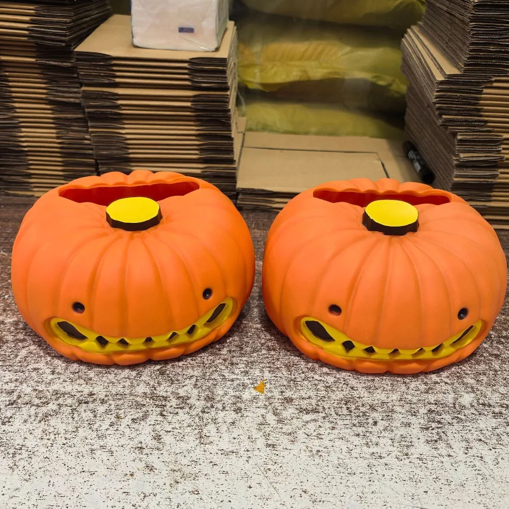 Halloween Pumpkinn Tissue Box Model Toy Decorative Pumpkin Paper Storage Box Cartoon Collectible Pumpkin Ornament Decoration