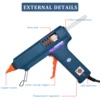 150W Hot Glue Gun Single,Temperature Adjustment For Crafts Repair DIY Use 11mm Glue Sticks Pure Copper Nozzle, Optional packages 3