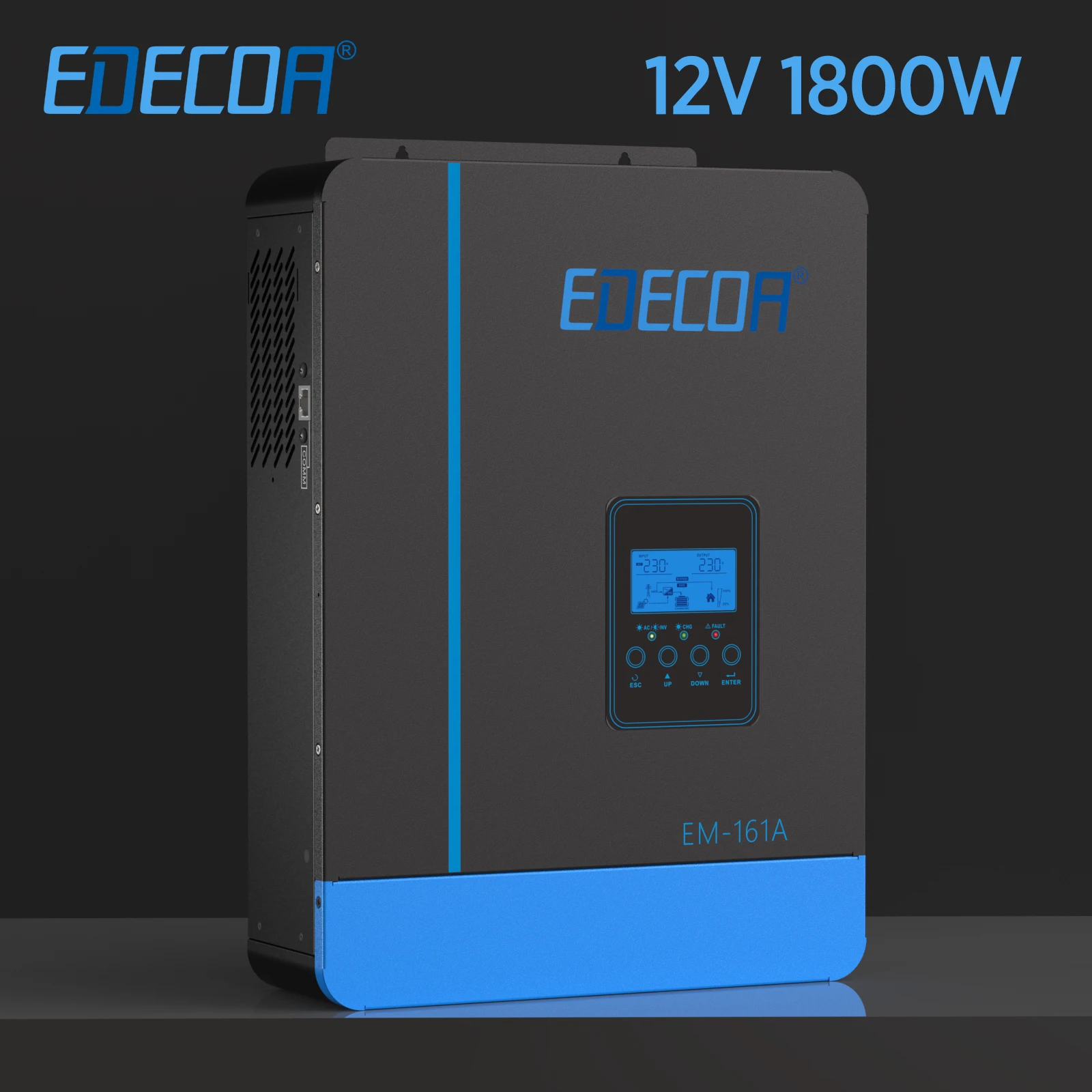 Onduleur Hybride Edecoa 12V - Puissance 1600-1800W - Occasion (bon état)