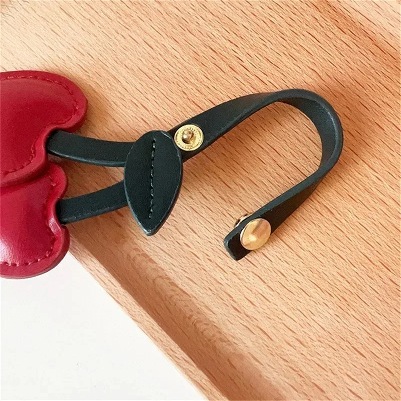 Bag Ornament Cute Peach Heart Cherry Fruit Cherry Car Key Chains Red Pink Love Versatile Bag Pendant Key Chains For Women