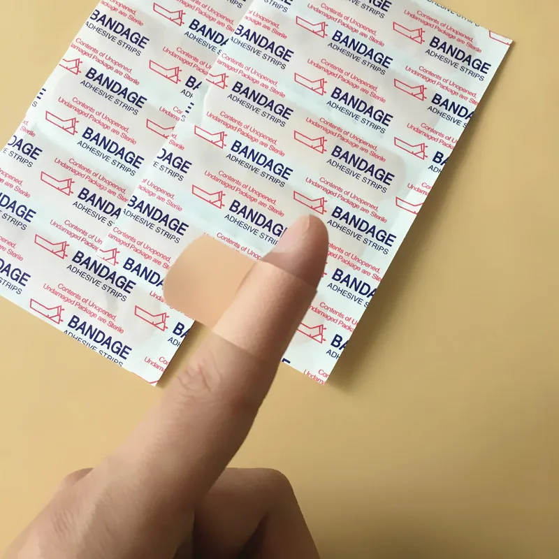 100Pcs Band-Aids Waterproof Breathable Cushion Adhesive Plaster Wound Hemostasis Sticker Band First Aid Bandage Gauze first aid kit wound bandage