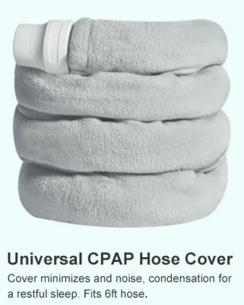 CPAP Tube Cover with Zipper for ResMed S9S10 Machine CPAP Hose Pipe Reusable Comfort Fleece Tube Insulator Super Soft Washable 2