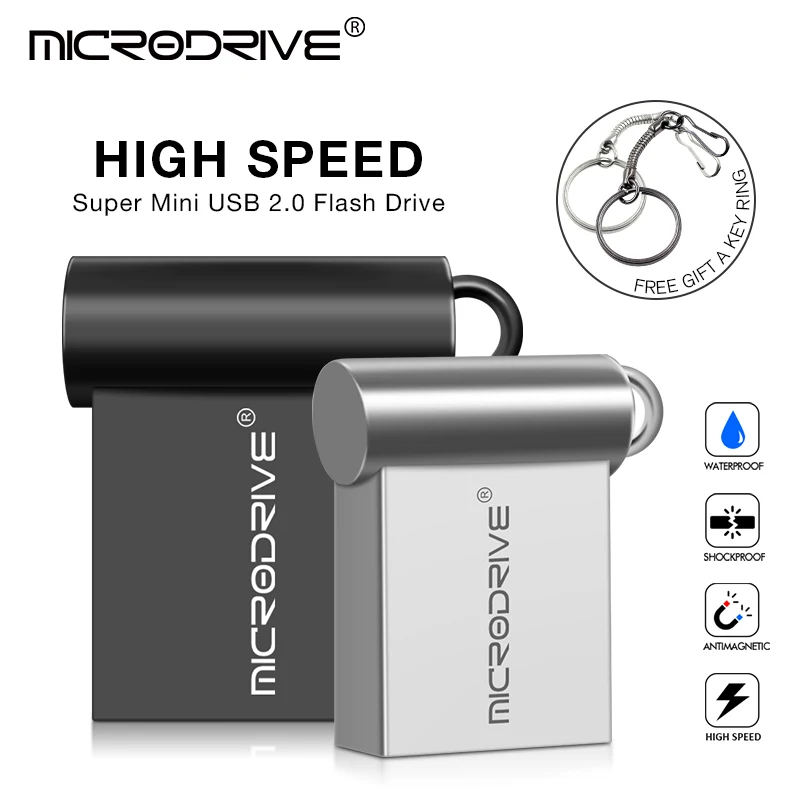Mini USB Flash Drive 128GB 64GB 32GB 16GB 8GB 4GB Metal 2.0 Pendrive Memory Stick Pen Drive High Speed U Disk flash drive