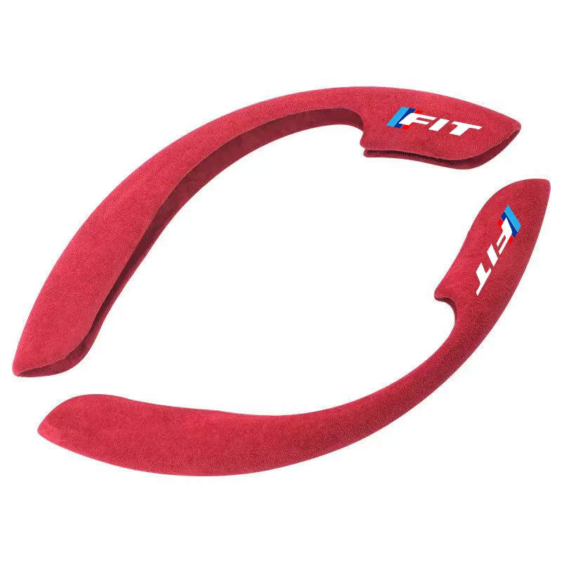 

Car Steering Wheel Cover black suede leather for Honda FIT GD GE GG ZA Car Steering Wheel Cover