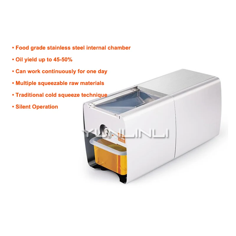 Automatic Oil Press Machine Cold Mini Olive Peanut Oil Soybean Presser Expeller household Extractor