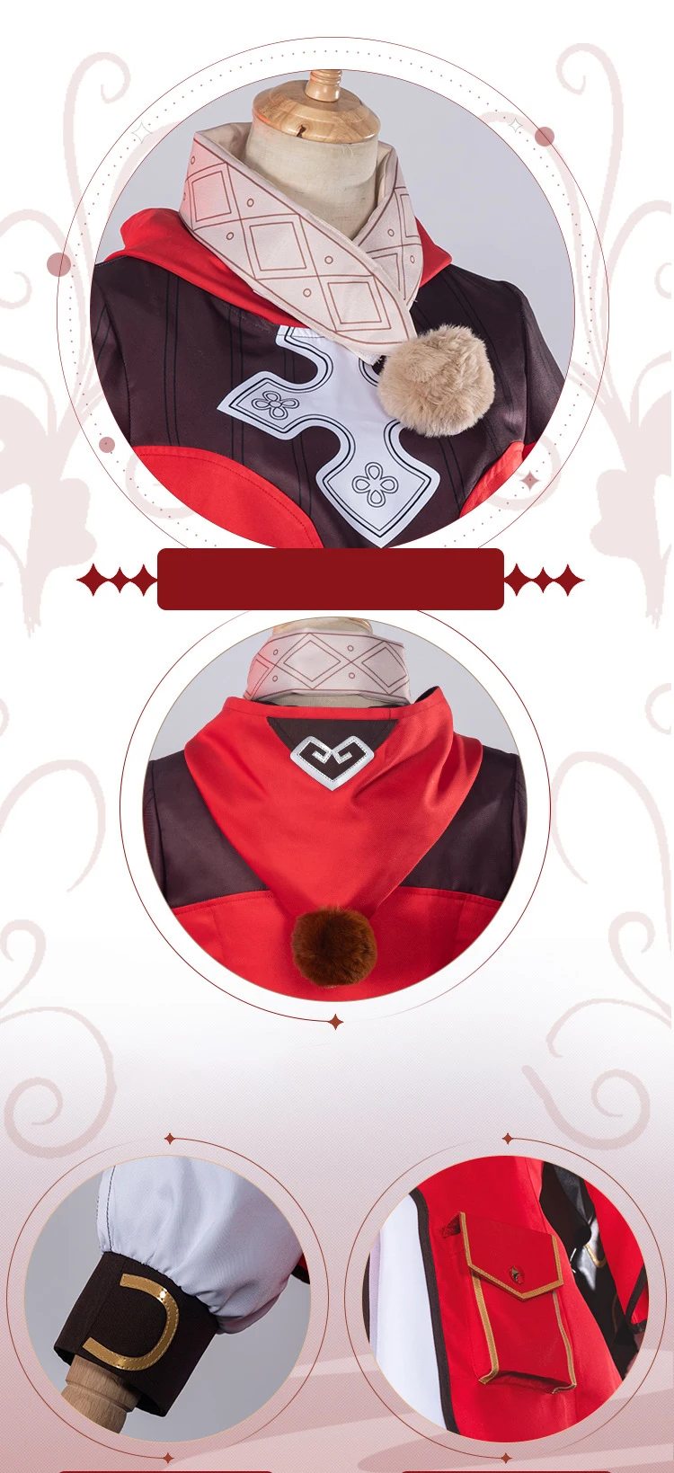 Genshin Impact: Klee | Red Short Dress Cosplay Costume 26 Genshin Impact Klee Short Dress Cosplay Costume