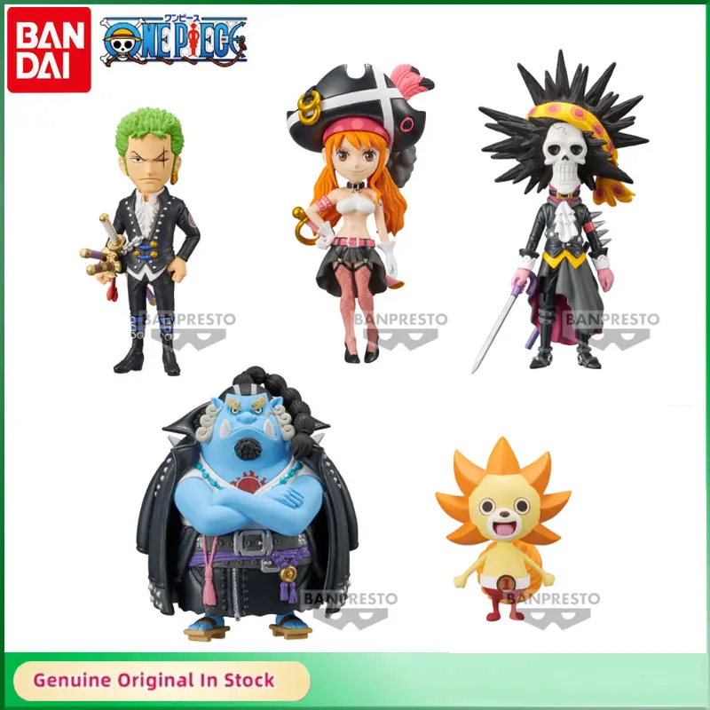 

BANDAI Original One Piece WCF Red Theatrical Version 2 Jinbe Roronoa Zoro Action Figures Anime Model Desktop Decoration Boy Gift