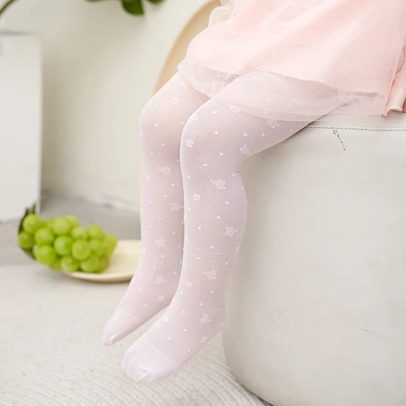 Description Picture 6 of itemKids Girl Summer Sheer Leggings Cute Spring Summer Butterfly Elastic Band Tights Pantyhose Long Socks for Children
