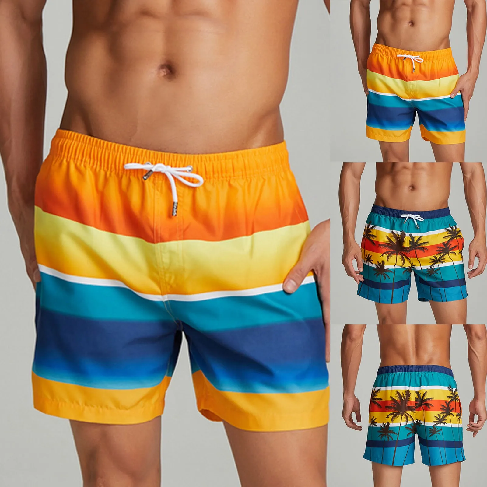 2023SummerSwimmingShortsTrunksMenBeachShortsCamouflagePrint