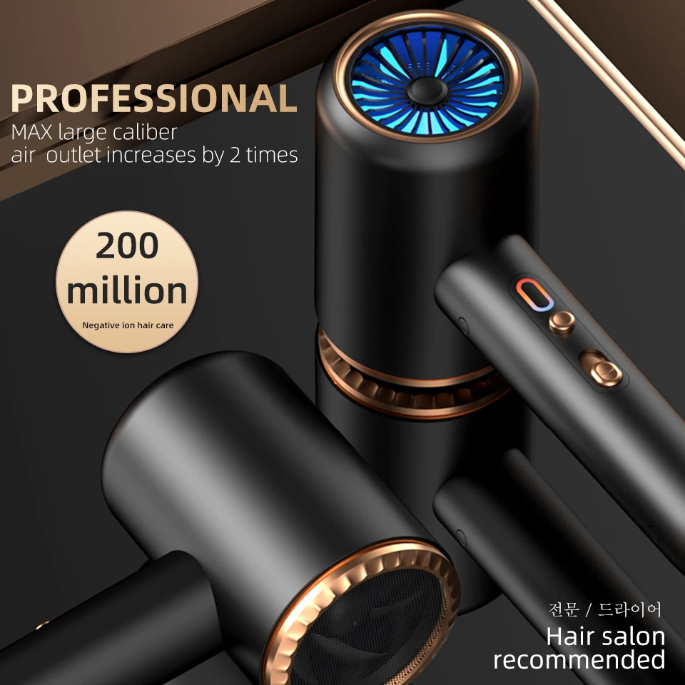 Hair Dryer 2400W High-Power Negative Ion Ultra Silent Professional Hair Dryer Home Salons