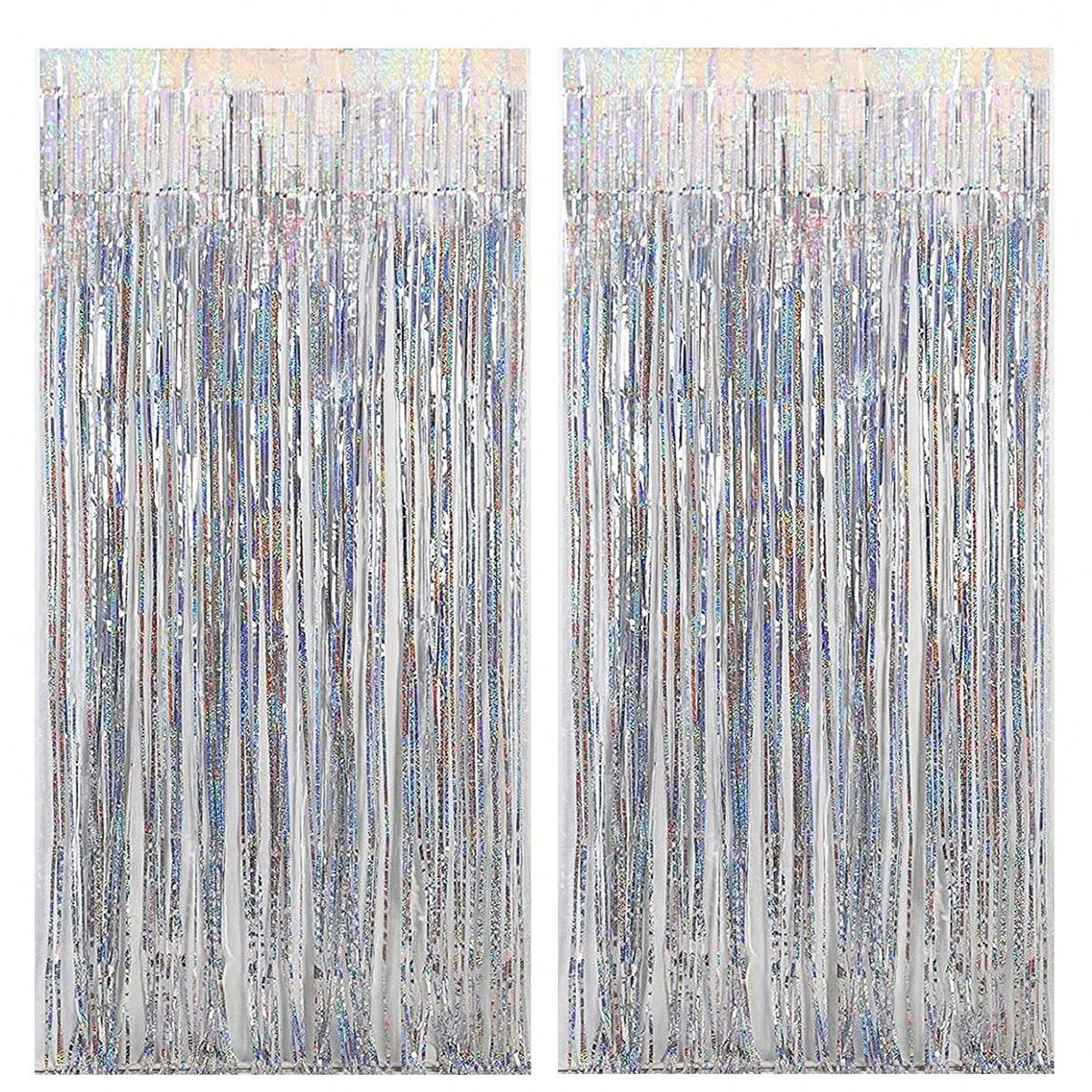Tinsel Curtain 2Pcs Pink 2m Girl Birthday Wedding Bachelorette Party Decoration Graduation Bridal Shower Tassel Background