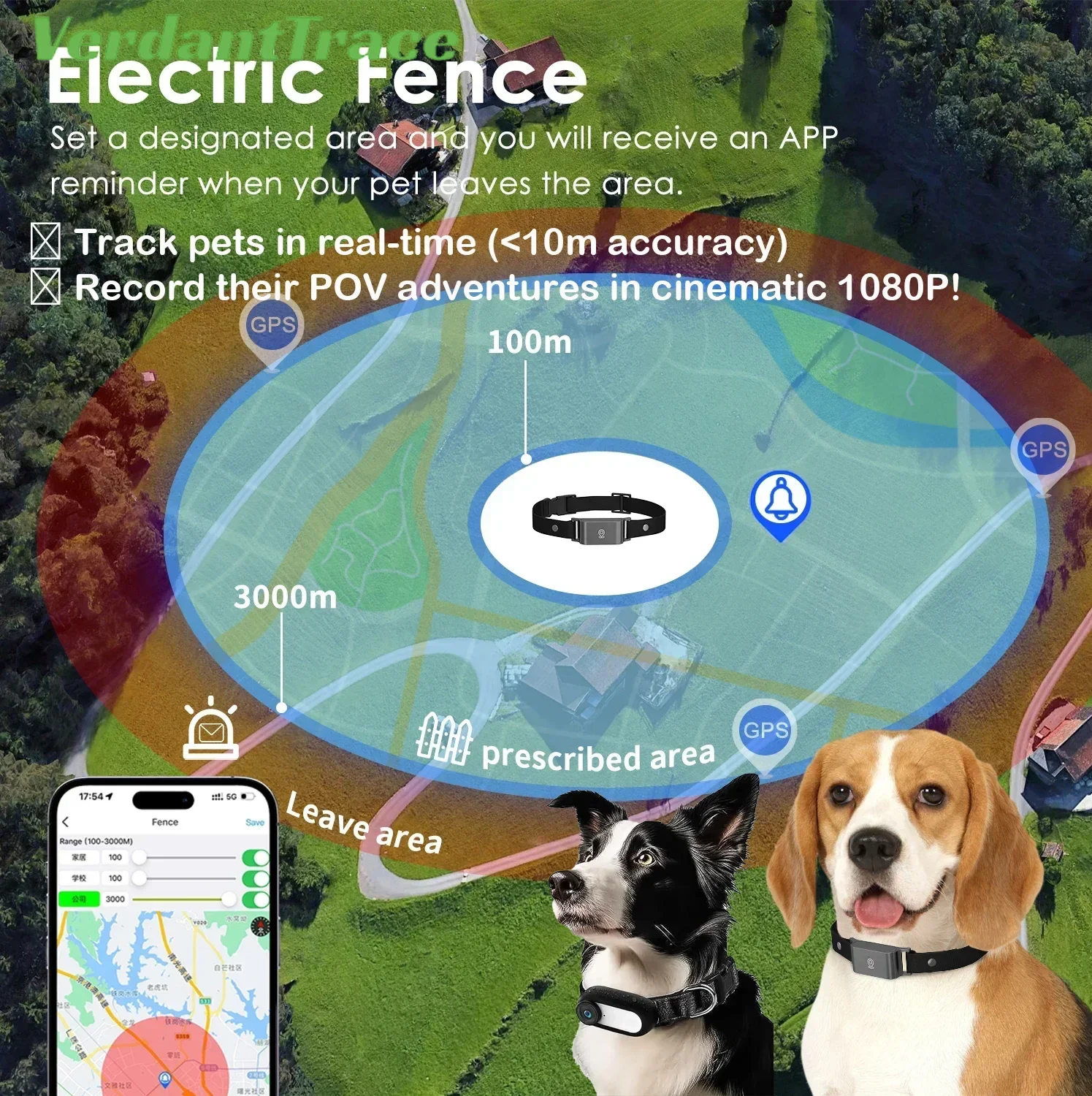 Waterproof 4G GPS Pet Tracker Mini Body Camera for Dog Cat Outdoor Adventures Smart Collar Tracking Video Recording VerdantTrace smart tracker,animal tracking collar,smart video camera