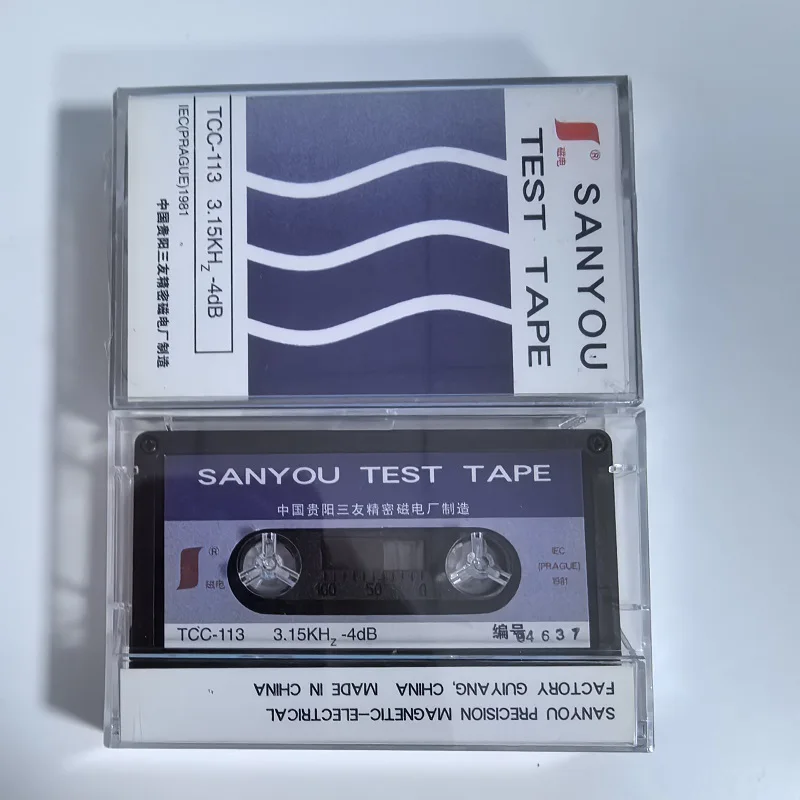 TEST TAPE SANYOU TCC-113 W&F/SPEED 3.15KHZ-4DB,SPEED & FLUTTER TAPE SPEED TEST WOW AND FLUTTER
