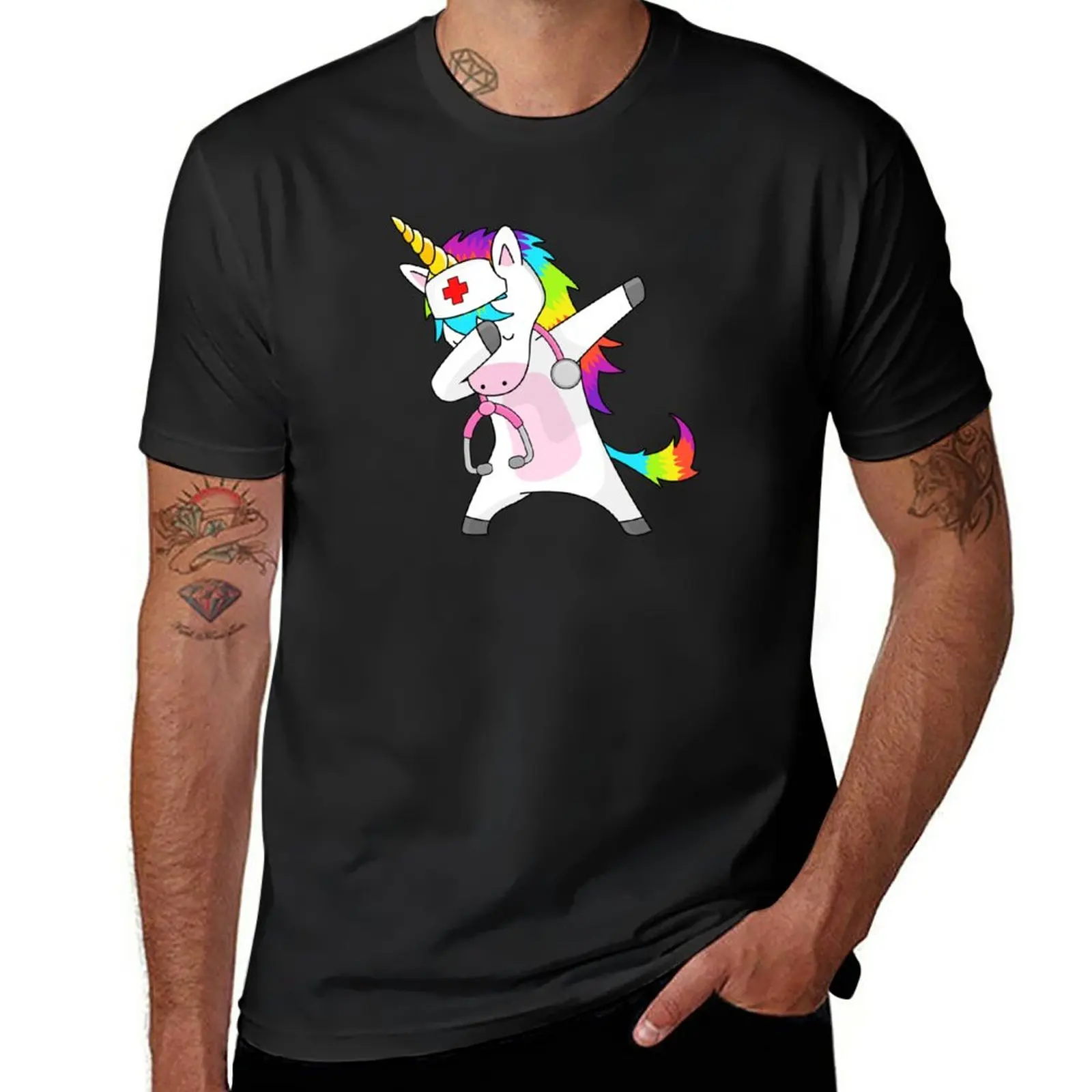 

New Dabbing Unicorn Nurse Heartbeat T-Shirt sports fan t-shirts quick drying shirt funny t shirt mens graphic t-shirts funny