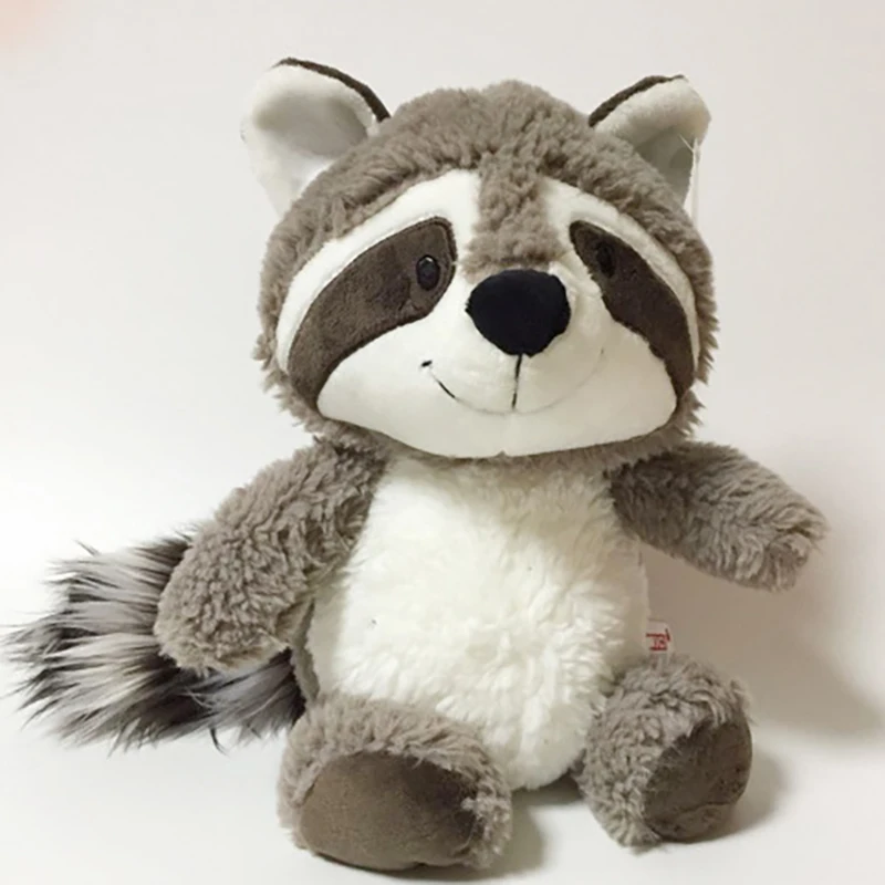 

28cm Fun Cute Soft Big Tail Raccoon Stuffed Gray Plush Toy Animals Doll Pillow For Girls Children Kids Baby Girl Birthday Gift