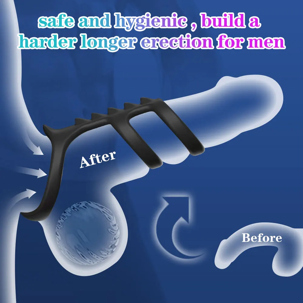 Silicone Cock Ring Sex Shop Delayed Ejaculation Penis Ring Adult Product Male Masturbator Erotic Sex Toy for Couple silicone penis ring penis ring silicone penis rings