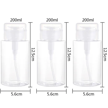 120/150/200ML Push-Type Refillable Bottling Empty Pump Dispenser for Nail Polish Makeup Remover Bottle Packaging Cleaner Tool 1