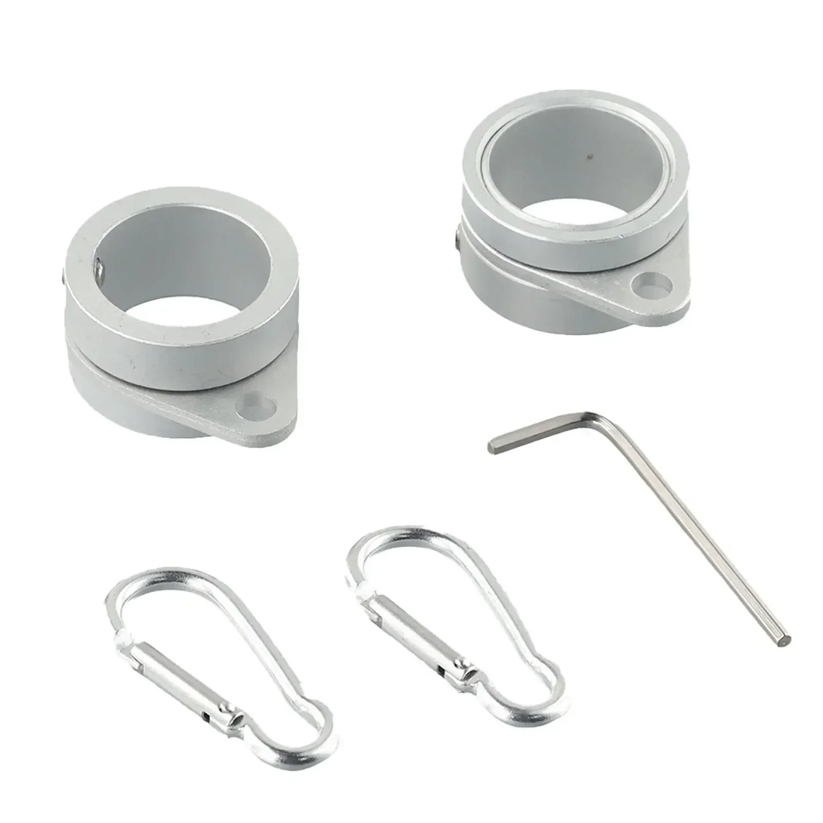 2pcs New Aluminium Alloy Flag Pole Flagpole Rotating Rings Clip Anti Wrap Grommet Mounting Rings Kit For 1 Inch Flagpole Parts