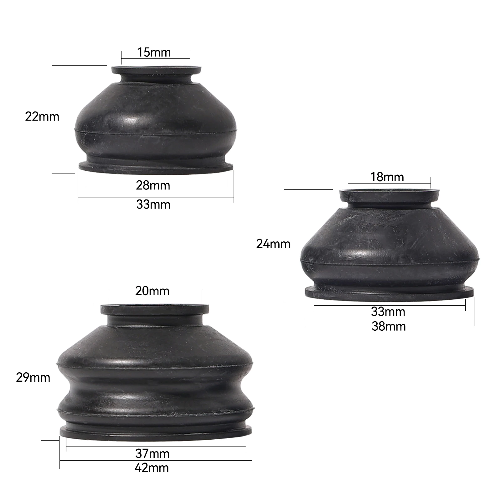 6x Universal Kugelgelenk Drehen Stangen Gummi Boot Staub Abdeckung Ersatz Control Arm Schutz Auto Suspension Lenkung Zubehör – Detail 1