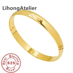 Elegant 925 Sterling Silver Women's Smooth Fashion Bracelet (QZ008 - Breleact)