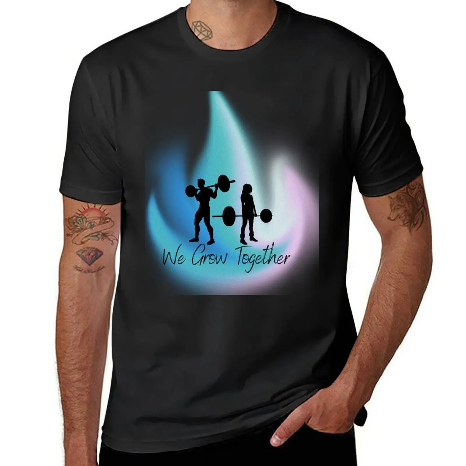 

We Grow Together gym T-Shirt kawaii clothes heavyweights Men's t-shirt